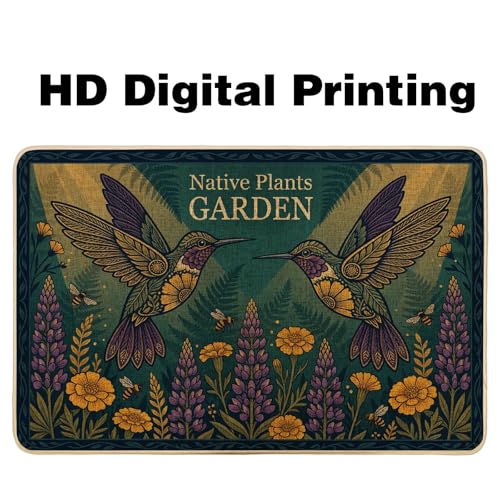 Paillasson colibri fleurs abeilles intérieur extérieur tapis porche lavable - 8