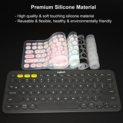 K380 Logitech Keyboard Cover Ultra-Thin Silicone, Keyboard Cover For Logitech K380 Wireless Keyboard, Waterproof Dustproof Logitech Keyboard Skin (Transparent) #TOP4