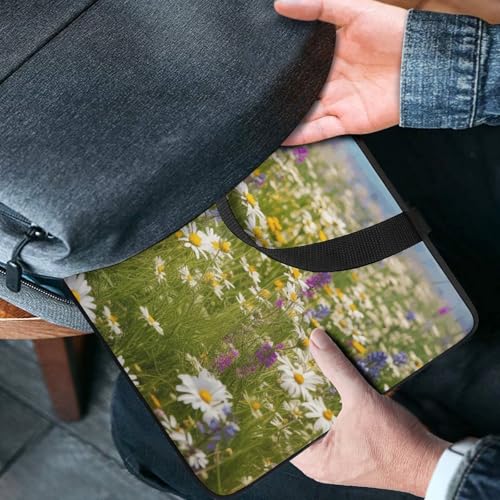Housse ordinateur fleurs de prairie sacoche protection pc portable antichoc