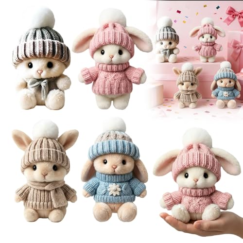 muxou Handmade Mini Bunny Hug,2026 Easter Gift in a Box
