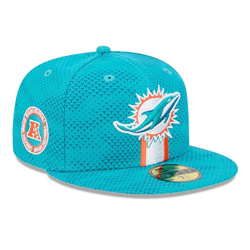 New Era Men's Aqua Miami Dolphins 2024 Sideline 59FIFTY Fitted Hat