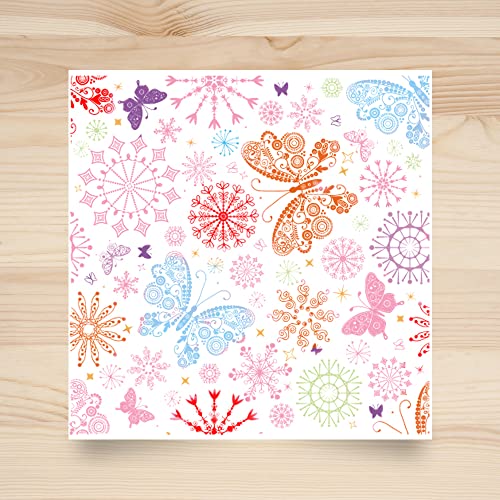 Hying Spring Flowers Butterfly Background Clear Stamps For Card Making And Photo Album Decor, Summer Flowers Silicone Stamps Butterfly Rubber Stamps Seal For Diy Scrapbooking Supplies #TOP2