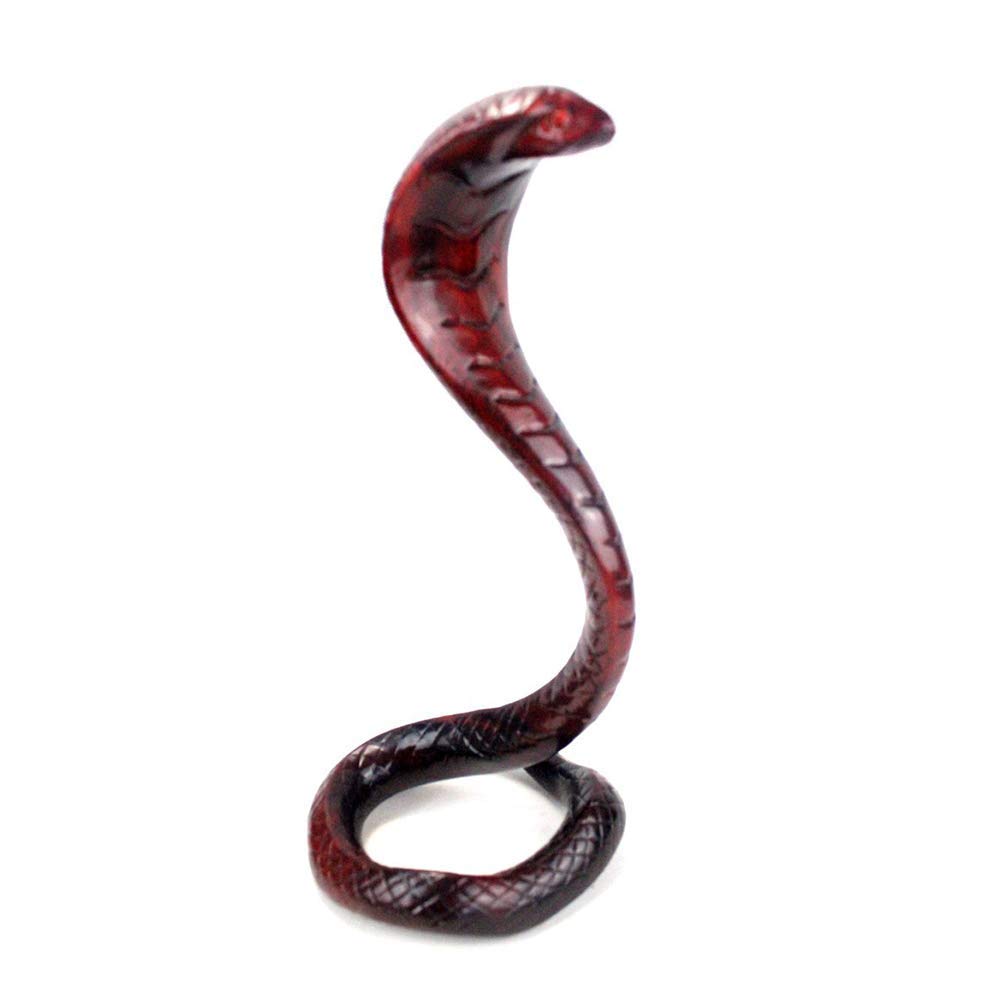 Statue de serpent en bois contre la monotonie du jardin, un ornement vivant de 33 cm