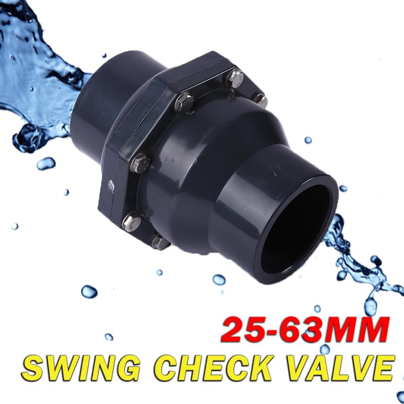 DN25 (32 mm) PVC-U Swing terugslagklep laspijp montage, niet-retourneer voor opvangpomp afvalfilter, Koivijver, horizontaal/verticaal gebruik, boot