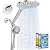 MakeFit Dual Filtered Rain Shower Head Combo, High Pressure Handheld Shower Head with Adjustable Bar - 8’’ Rainfall Shower Head Multi-Mode Showerhead with Filter for Hard Water - Removes Chlorine