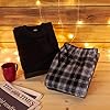 CityComfort Mens Pyjamas Set Super Soft Fleece 2 Piece Set Loungewear Nightwear Gifts for Men (Black Checked, 3XL) #2