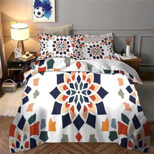 Housse de couette queue de sirène 220x240 imprimé 3D parure lit King zippée