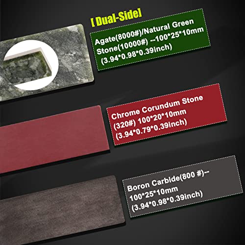 Cbright 3Pcs Sharpening Stone Set - Grinding And Polishing Pocket Size Whetstone Set Knife Sharpener Polishing Assorted Size Oil Stone (8000#-10000#,800#,320#) #TOP1