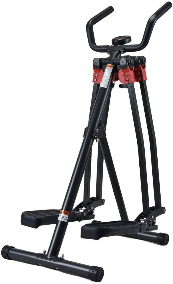 Home Fitness Equipment Exercise Air Walker Lower Limb Trainer LCD Display Foldable Space-Saving Indoor