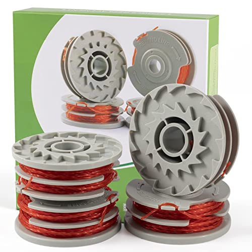 Image of anforee Strimmer Spool Line for Flymo, 4 Pcs Double Autofeed Spools Replacement Compatible for Flymo FLY021 Grass Cutter Trimmer Wire Refills 36ft 0.06 inch