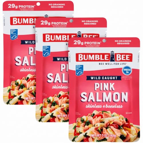 Bumble Bee Wild Caught Pink Salmon in Water, 5 oz (Pack of 3)