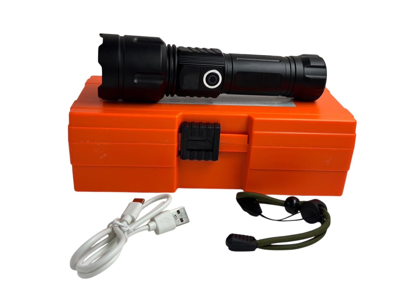 RL-M02 200W Super Bright Torch Light, Rechargeable Metal Flashlight with Zoomable Focus, Type-C Fast Charging, Long Range Beam for Outdoor, Patrol & Emergency-image-32