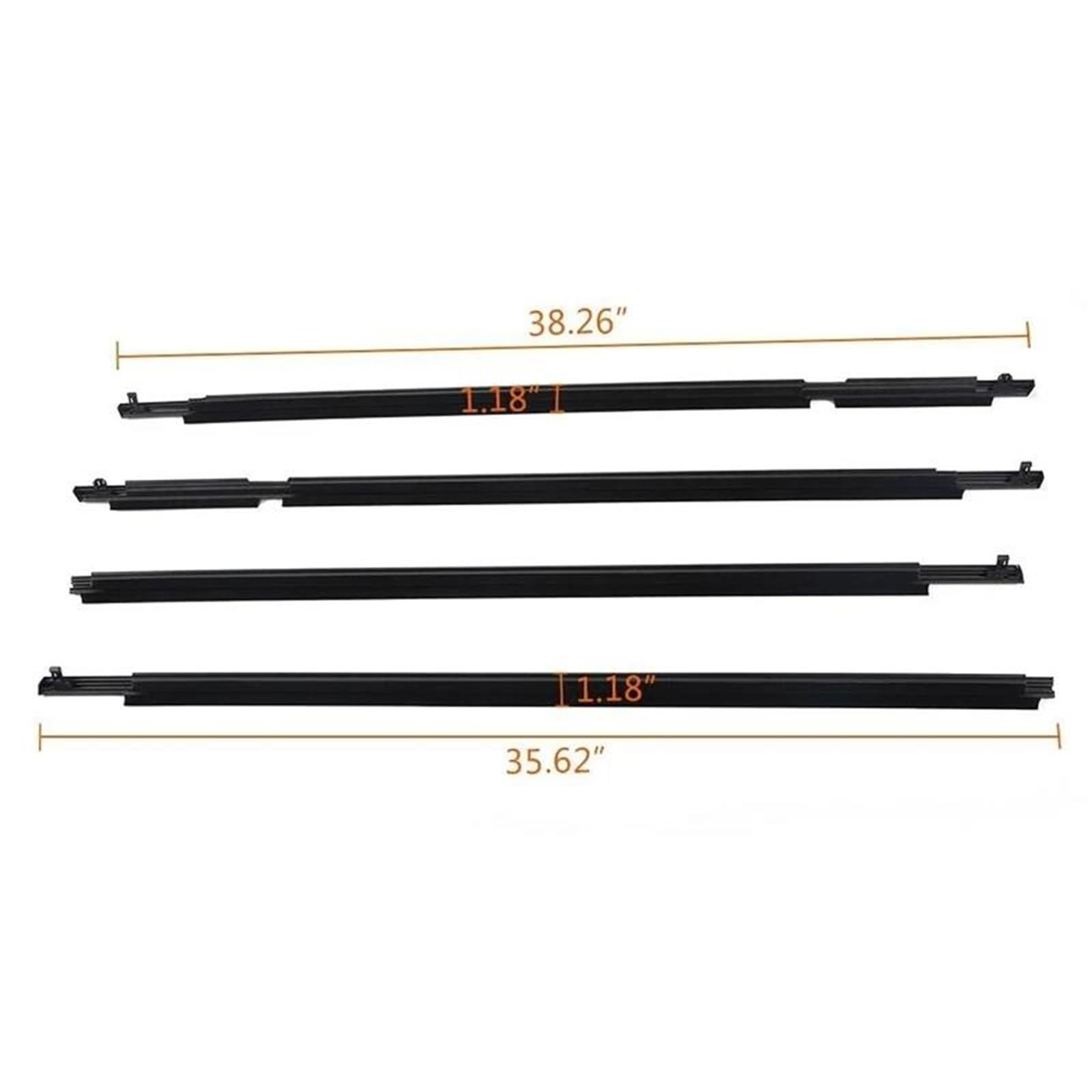 Strisce sigillanti per finestrini Auto, Strisce di Gomma sigillanti per vetri delle Portiere e Nastro sigillante per finestre Adatti ai Modelli Toyota RAV4 dal 2006 al 2012.