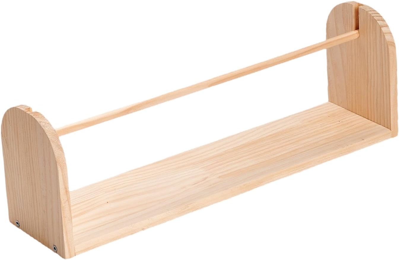 Fiocias Wooden Crochet Yarn Holder, Storage Organizer Rack,Sturdy,Horizontal,Yarn Ball Holder,Gift for Knitting Lovers, L