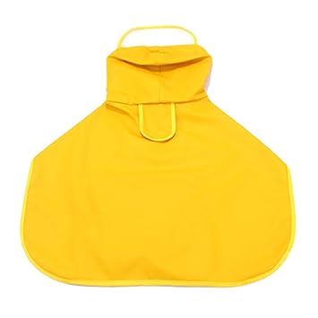 Layfoxz Dog Raincoat with Hood Water-Resistant Dog Rain Poncho with Leash Hole Dog Rain Jacket for Small Medium Large Dogs L Size