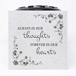 Angraves Forever in Our Hearts Rose Memorial Graveside White Flower Bowl Vase Pot