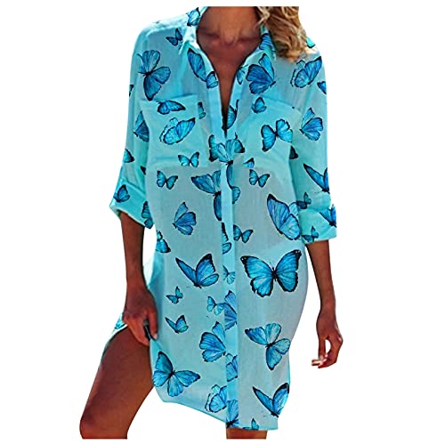 Robe chemise ample col en V pour masquer les complexes avec style