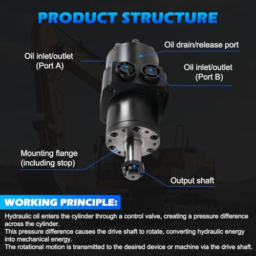 Image of | TCA23173 | Hydraulic Drive Motor | Direct Replacement for Quik-Trak 648R 652B 652E 652R 661R Series | Cast Iron High Torque | 4-Hole Flange |
