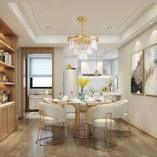 MEELIGHTING Luxurious Crystal Gold Modern Chandeliers Lights Pendant Ceiling Light Chandelier Lighting Fixture for Dining Room Living Room Kitchen Island Bedroom W20 - Thumbnail 3