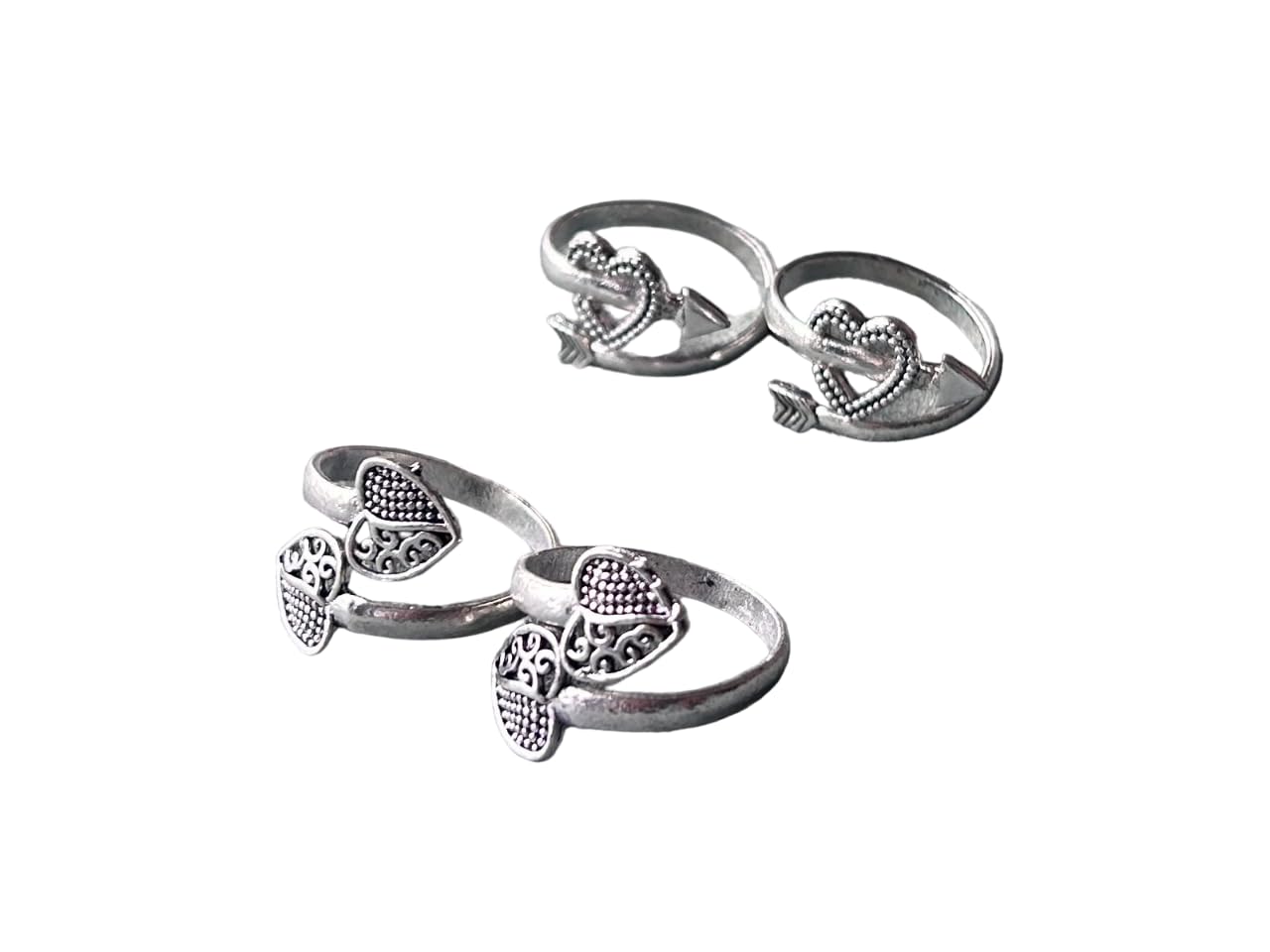 Women & Girls Metal Fancy Glossy finish Toe Ring Adjustable Bichiya/Leg Finger Ring_Combo_2 (A_C_P_110730_Silver)-image-45