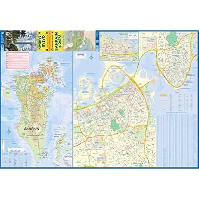 Qatar and Bahrain Travel Reference Map 1:300K/1:115K (Waterproof) 2023edi Map April 7, 2023