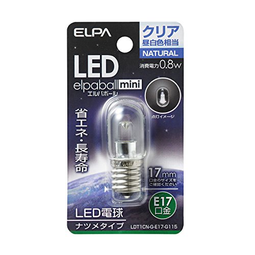 エルパ (ELPA) LEDナツメ形 LED電球 照明 E17 100V 昼白色 屋内用 LDT1CN-G-E17-G115