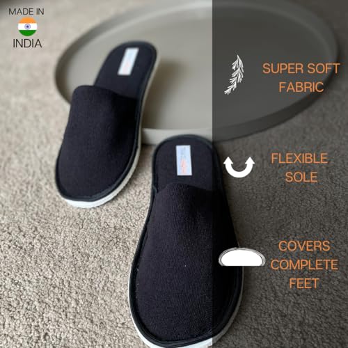 Image of Travelkhushi Unisex House Slippers For Winter & Summer Carpet Slippers for Bedrooms Indoor Home Slipper Comfy Soft Cozy Flip Flops