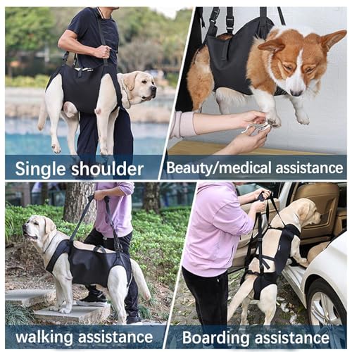 Hundehebegeschirr, Tragegeschirr für Hunde, Tragegeschirr Hund Hebegeschirr für Hunde, Stützgeschirr für Hinterbeine von Hunden mit Griffen