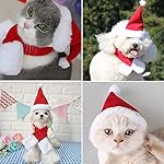 Yujun 2pcs cat christmas costume christmas pet santa hat with scarf outfit for puppy kitten christmas party costume supplies 15 51aer3gidol. Sl500. Ss150