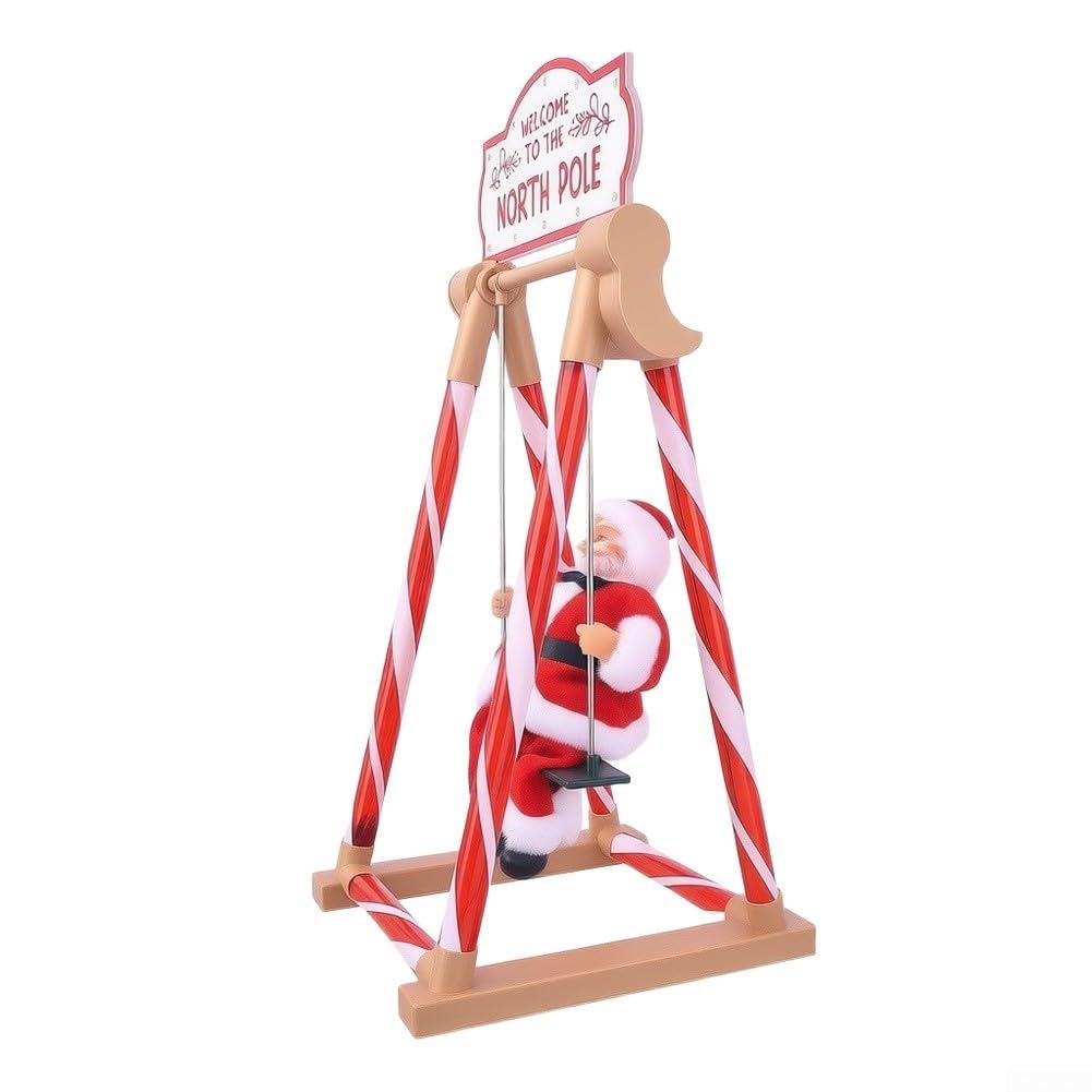 Animierte Weihnachtsmann für schaukel Figur 50cm mit LED Lichtern