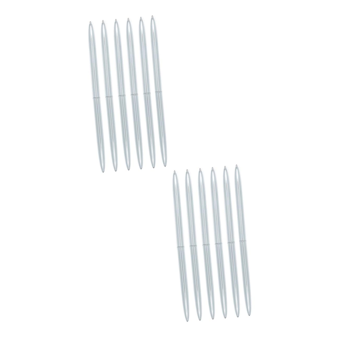 LALAFINA 12pezzi Penna Sfera Metallo Design Leggero e Elegante Inchiostro Blu Per Scuola e Ufficio Ricaricabile e Resistente Perfetta Per Uso Quotidiano