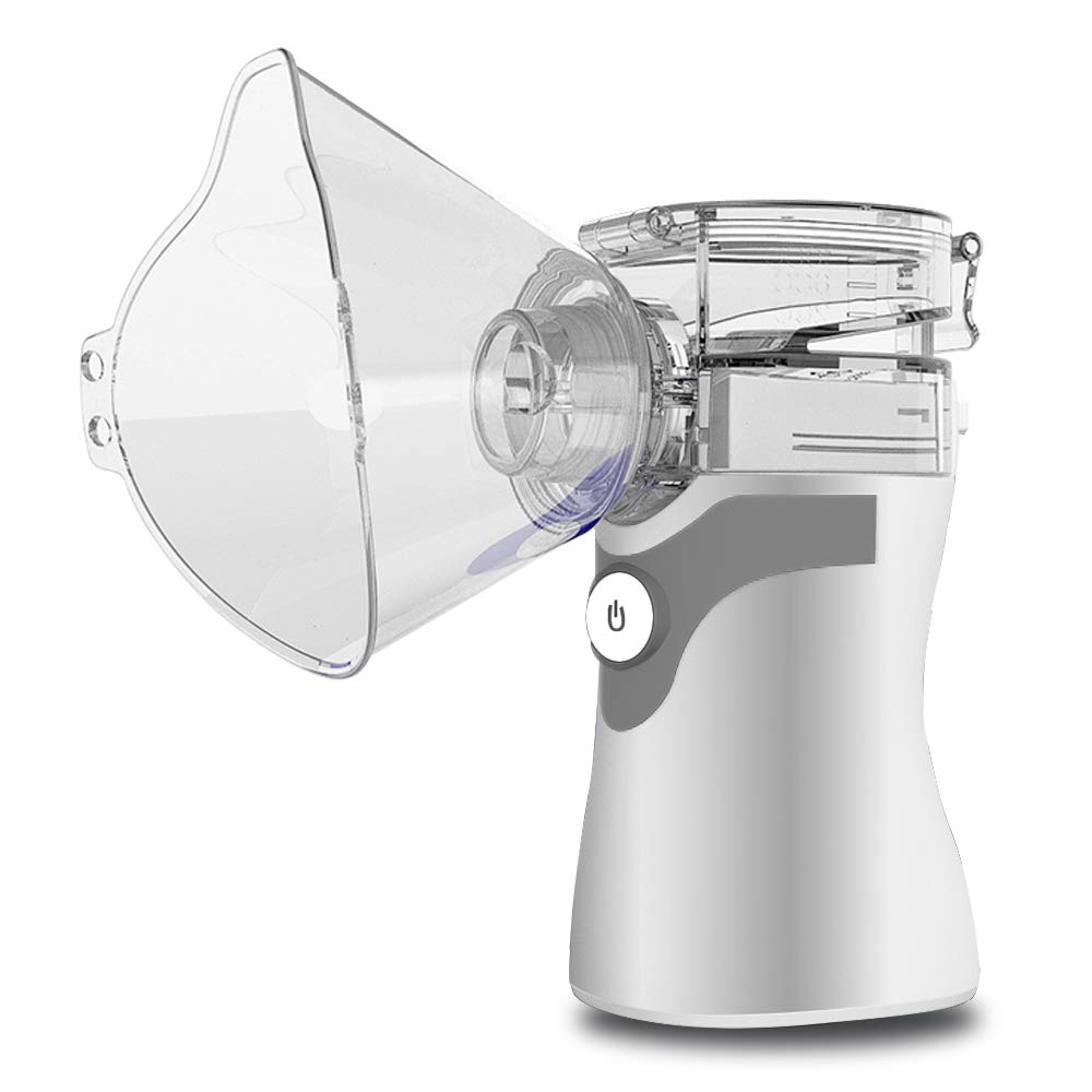 Nebulizzatore a microgrid ultrasuoni portatile Mini Topchance, atomizzatore per inalatore di vapore muto, evaporatore portatile per viaggi e famiglie (Grigio)