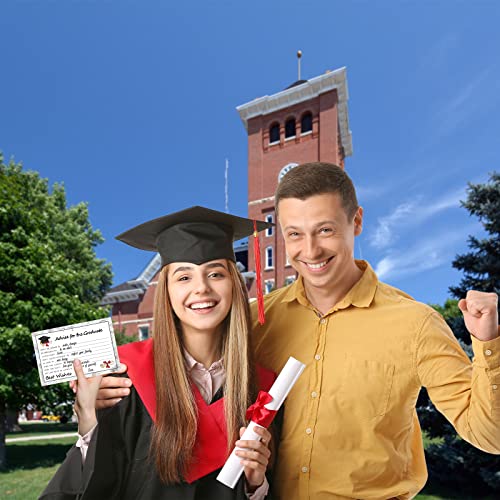 Image of Graduation Wish & Advice Cards - 50PCs Graduate Party Supplies Advice Card for Class of 2026 Graduations Party, Graduation Favors Cardes for High School /College /Senior School