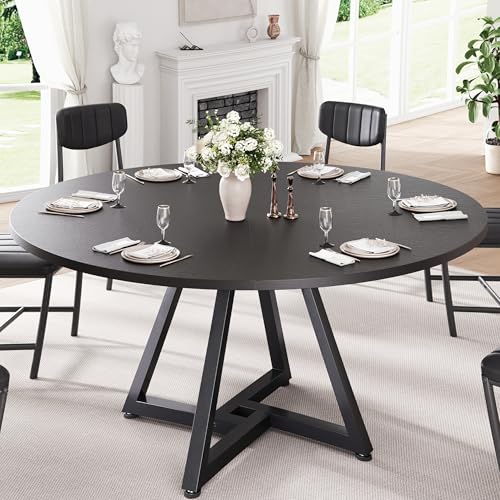 Jocoevol 51" Round Dining Table Kitchen Dining Room Circle Dinner