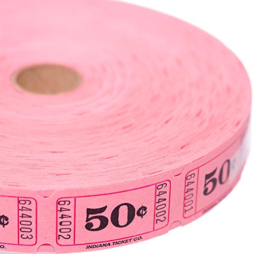 Muncie Novelty Company Inc. Pink .50 Ticket Roll