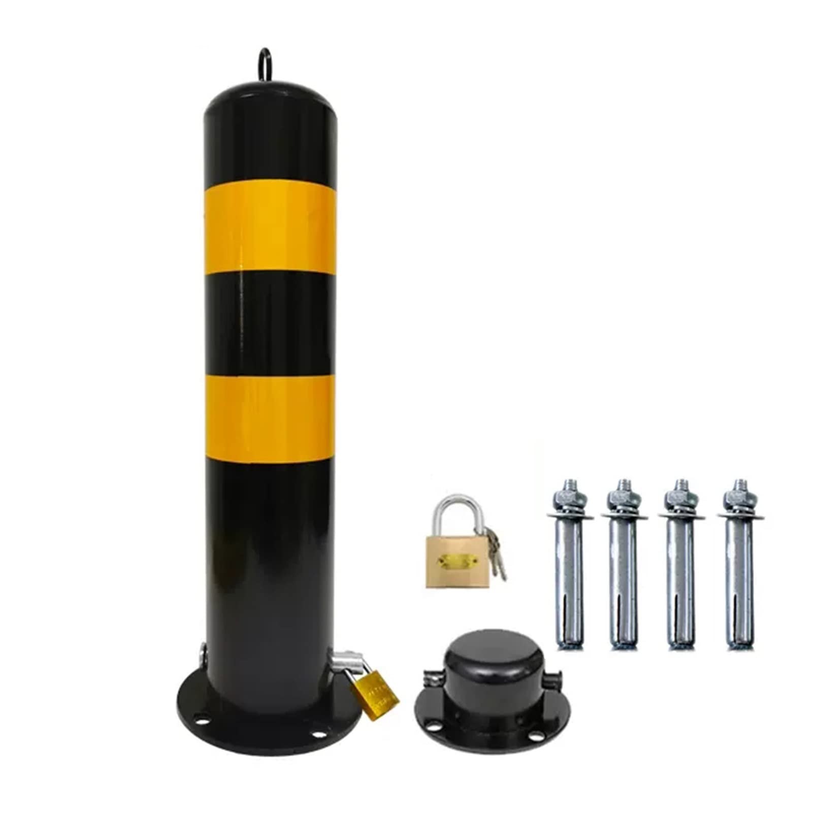 Paletto di parcheggio Stradale, Pali di Sicurezza per vialetti Barriera di parcheggio Larga 114 mm, palo di canalizzazione Riflettente Rimovibile (Colore: 3 Pezzi, Dimensioni: 100 cm/39,3 Pollici)