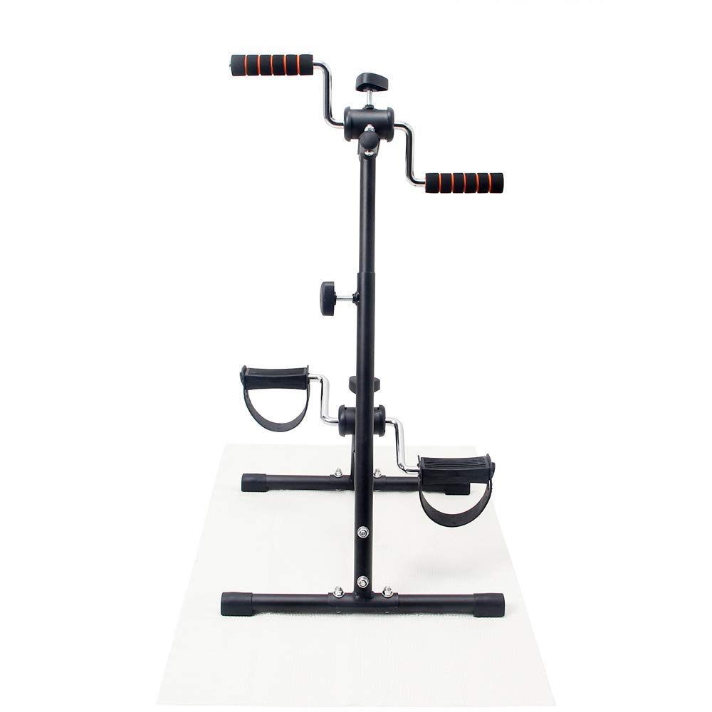 Ejercitador de pedales,Bicicleta estática estacionaria,Máquina de ejercicios para interiores con resistencia ajustable para brazos y piernas,Equipo de rehabilitación de accidentes cerebrovasculares Fi