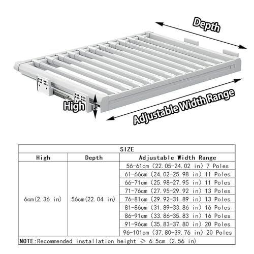 Gain de place buanderie porte-pantalons extractible pour machine