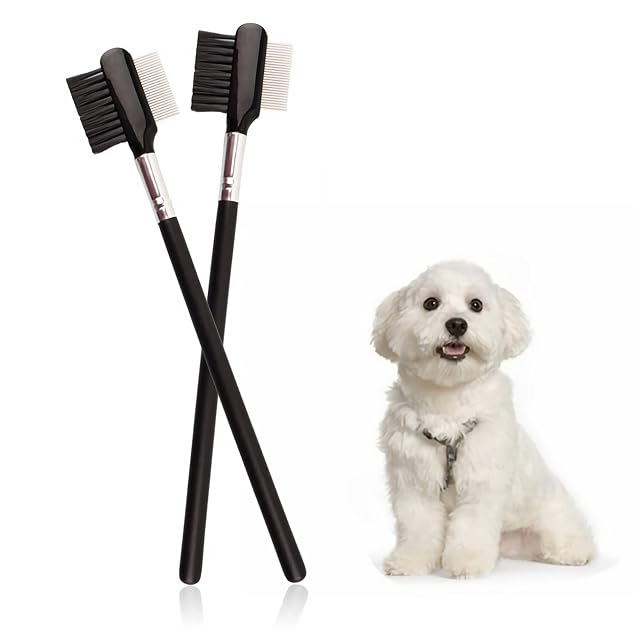 2 peines Yutou para eliminar manchas de lágrimas, de doble cara, para perros