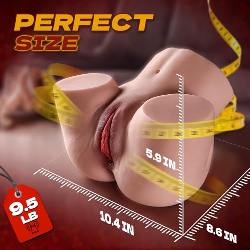 Image of 9.5LB Realistic Sex Doll Male Masturbator Female Big Fat Butt Dual Channel Stroker Ass & Pussy, Torso Love Doll Mens Sex Toy Deeper Vagina & Thigt Anal, Adult Sex Toys for Men.