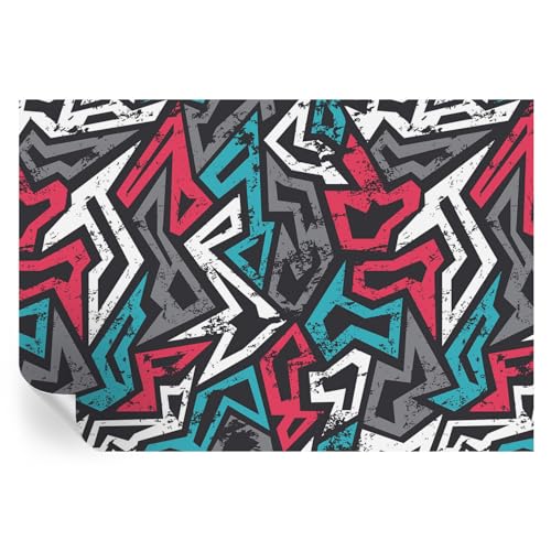 Papel pintado adhesivo de mosaico abstracto de 152x104 cm para decorar la pared de un dormitorio 2