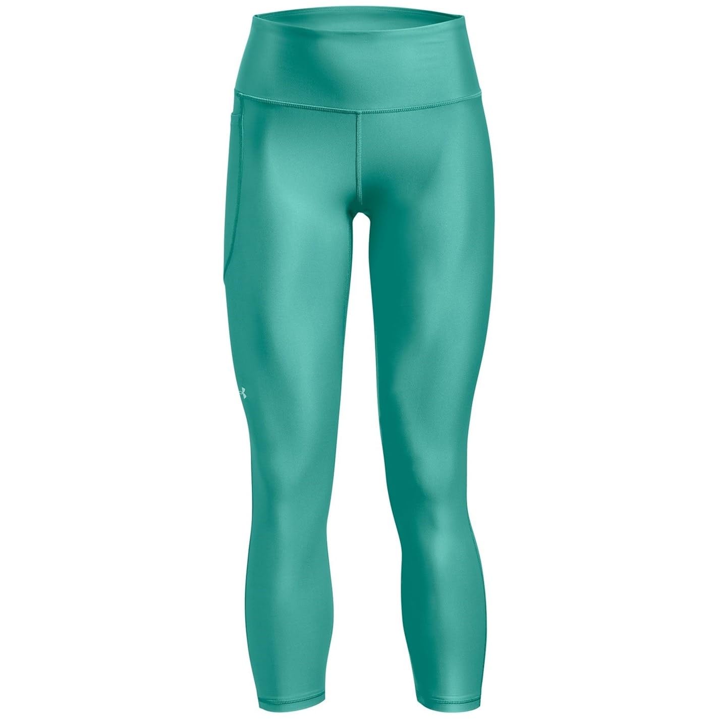 Under Armour HeatGear Armour-Leggings alla Caviglia con Vita Alta Antiscivolo, Nettuno (369) / Sea Mist, S Donna