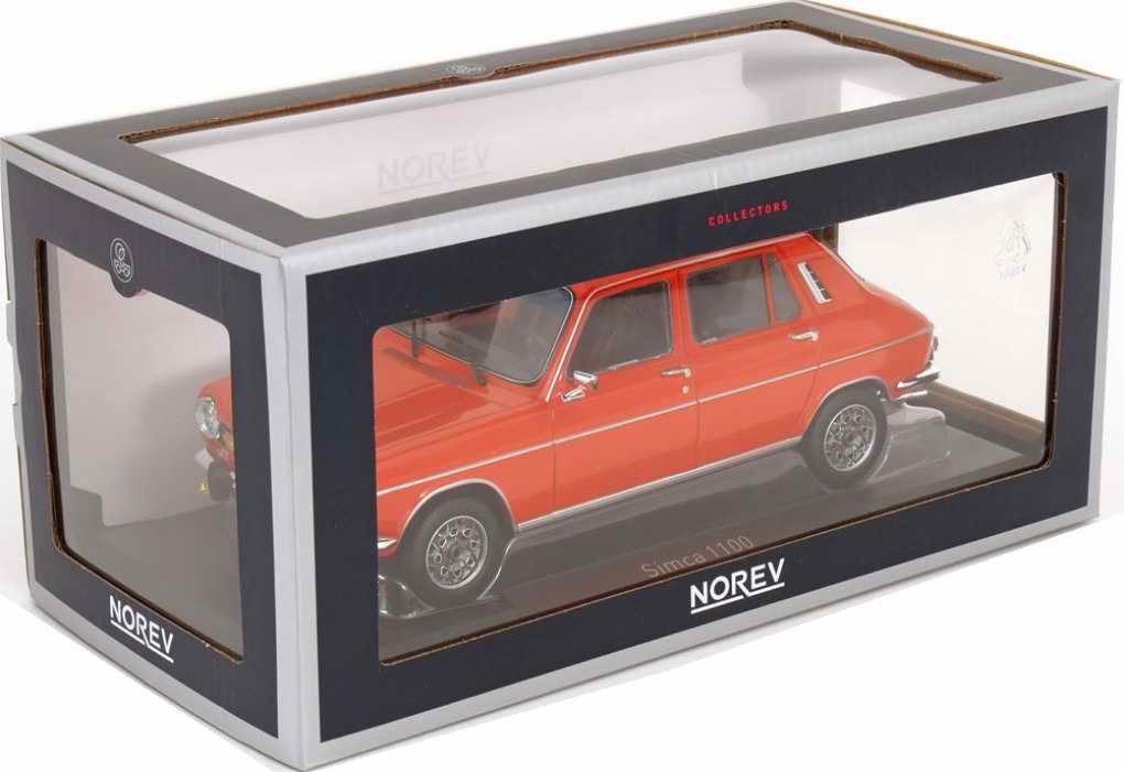 NOREV Simca 1100 TI 1974 Rouge Sumatra Voiture de Collection 1/18 Métal