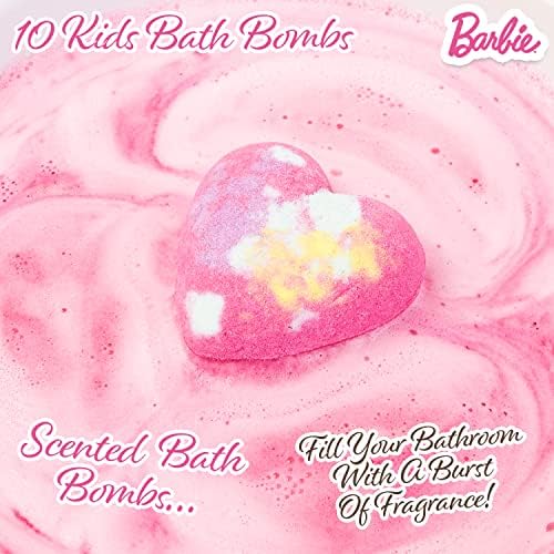 Barbie Gifts for Girls Bath Bombs and Detangle Hair Brush Gift Set