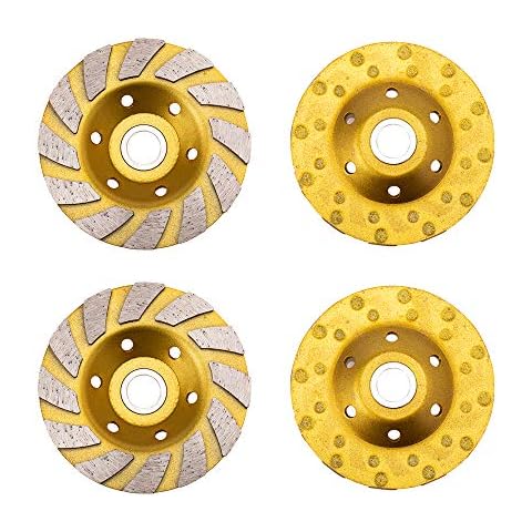 Erduoduo 3 Pack 4 Inch Concrete Grinding Wheel 12 Segs Heavy Duty Angle Grinder Wheels for Angle Grinder Cover