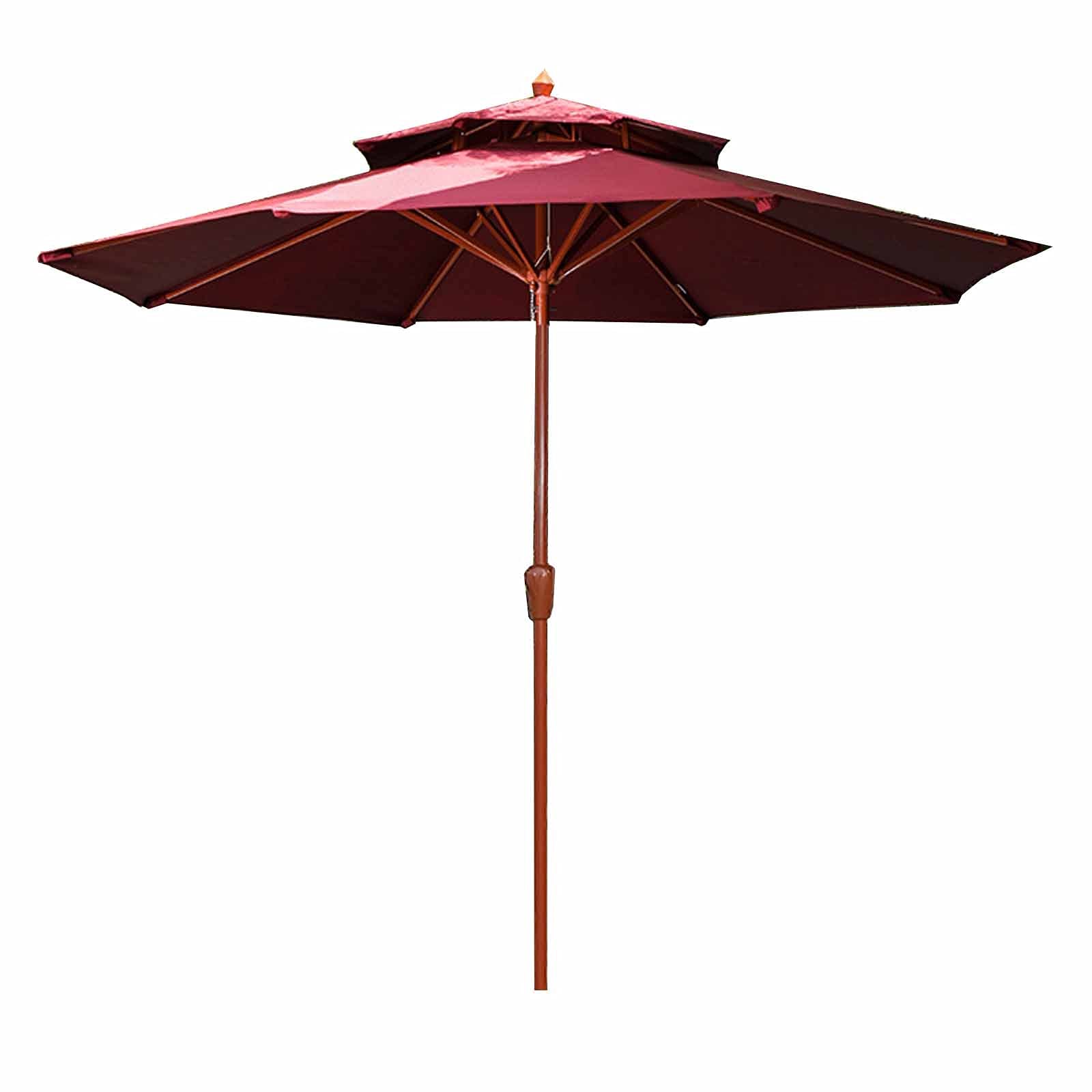 Parasol de jardín contra el calor y la lluvia con postes estables de hierro 8