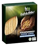 HOHER PROTEINGEHALT - das Knusperbrot Erbse Linse wird aus dem Mehl von gelben Erbsen sowie braunen und roten Linsen hergestellt und mit einer Prise Meersalz verfeinert.