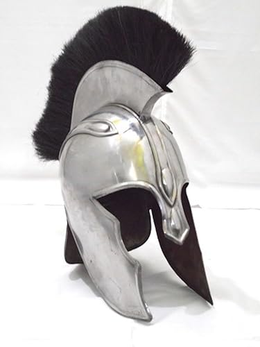 Miniatura 5 de AnNafi Casco de armadura de Troy de Aquiles Disfraz de armadura de caballero medieval Réplicas de metal LARP Reenactment Disfraces para hombres