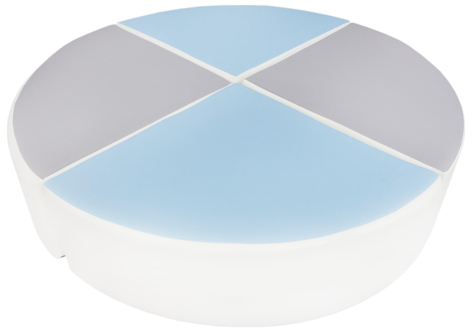 Velinda 4 Großbausteine Schaumstoffbausteine Softbausteine Bauklötze Riesenbausteine Rad (Farbe: weiß, hellblau, grau)