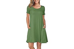 Women's Casual T-shirt Dress with Pockets